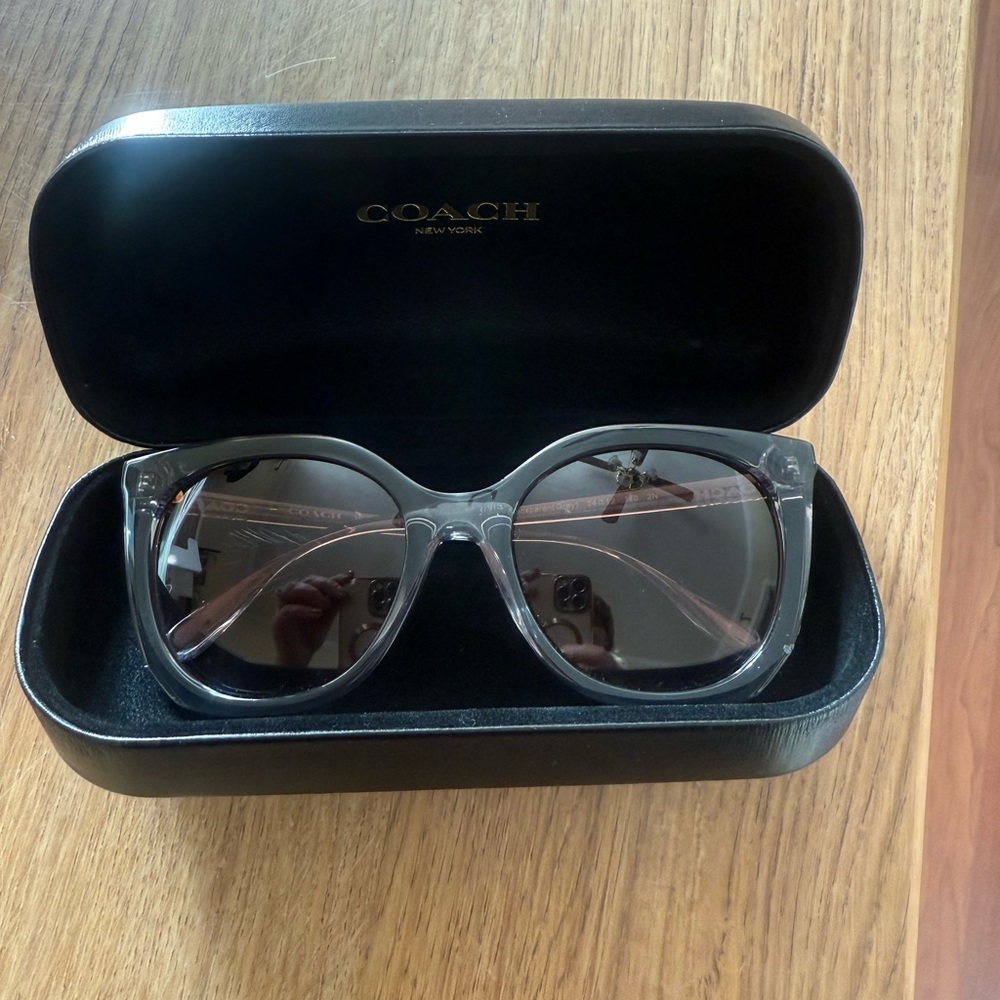 Coach transparent grey  Sunglasses with Case
